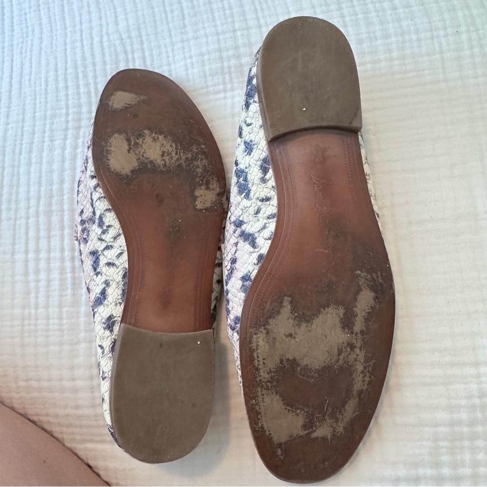 Sam Edelman Jamille Snake Print Loafer Pink Gray Gold Buckle Career Work Office - Picture 5 of 5